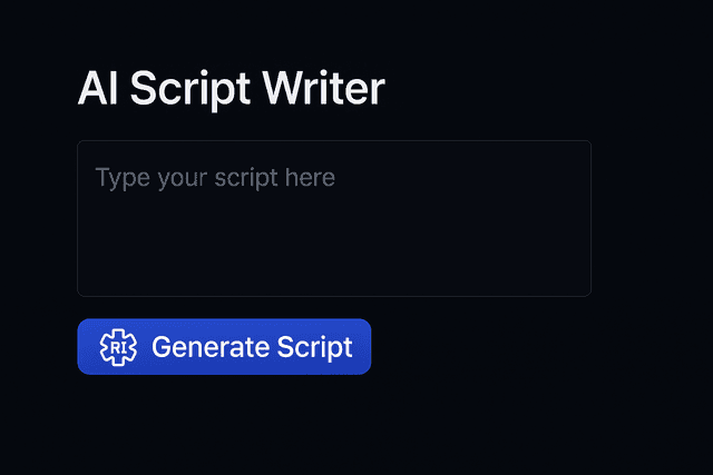 AI Script Writer Dark